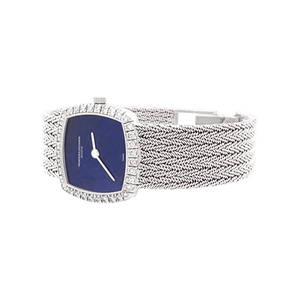 Montre VACHERON CONSTANTIN en or blanc, lapis-lazuli et diamants - Castafiore