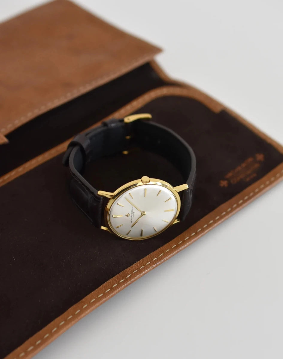 Montre VACHERON & CONSTANTIN en or jaune et cuir - Castafiore