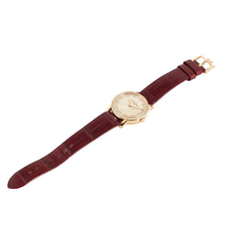 Montre VACHERON CONSTANTIN "Patrimony" PM en or rose, cuir et diamants - Castafiore