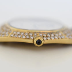 Montre VACHERON CONSTANTIN POUR CHAUMET en or jaune, cuir et diamants - Castafiore