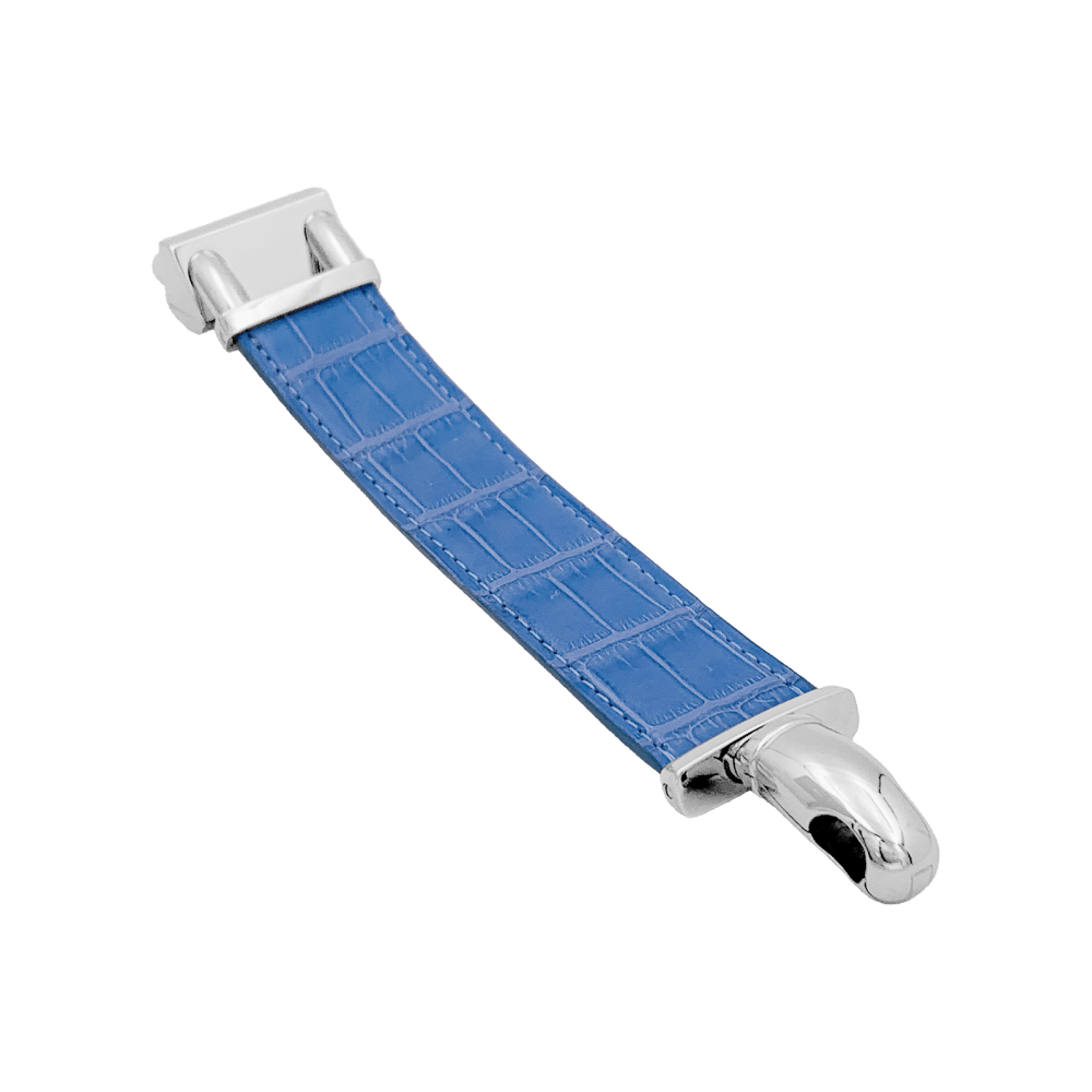 Montre VAN CLEEF & ARPELS "Cadenas" en acier, cuir et diamant - Castafiore