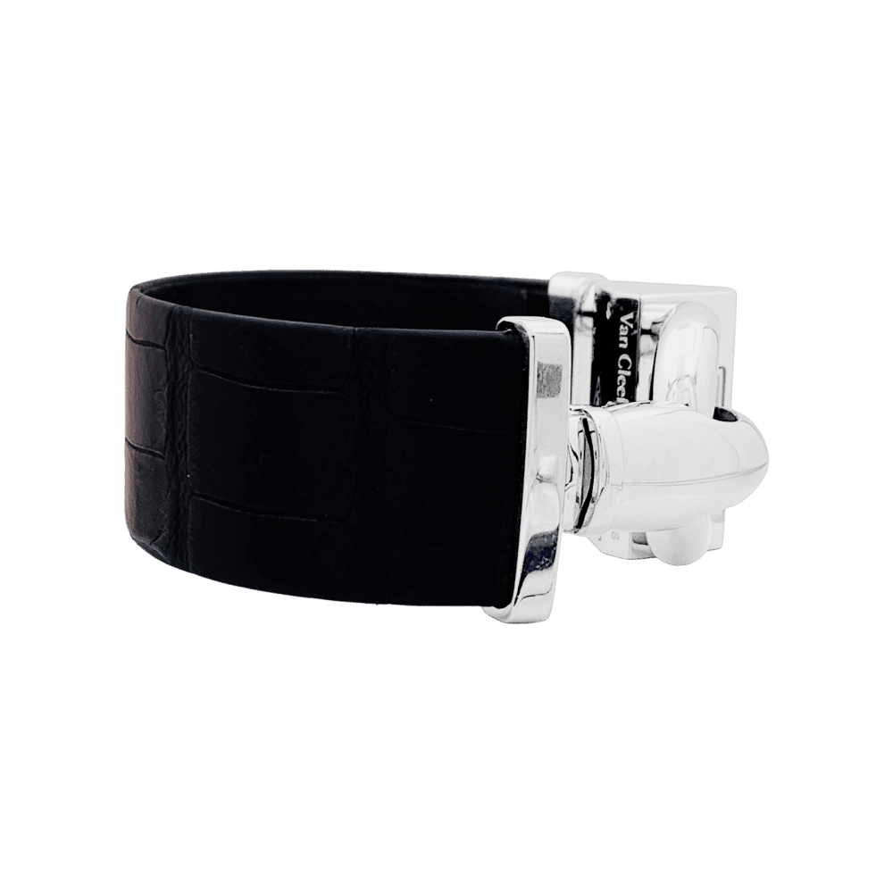 Watch Van Cleef & Arpels, "Cadenas", steel, leather.