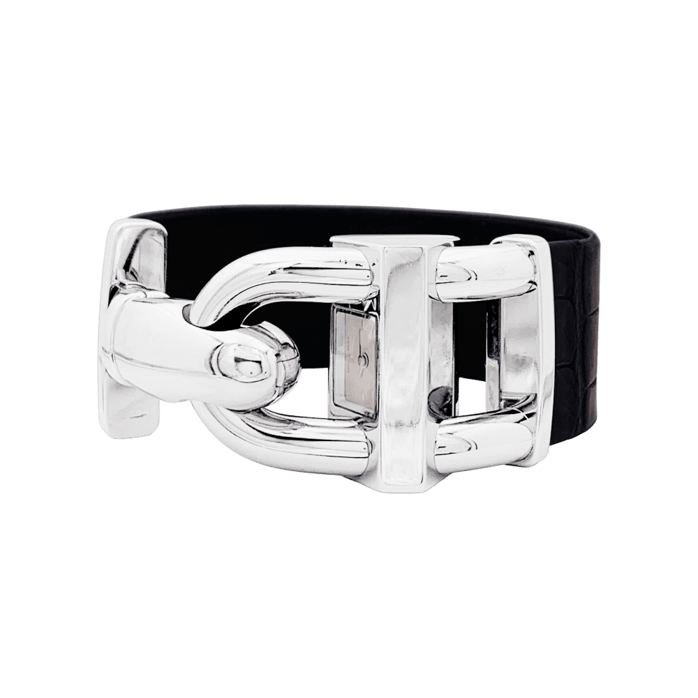Watch Van Cleef & Arpels, "Cadenas", steel, leather.