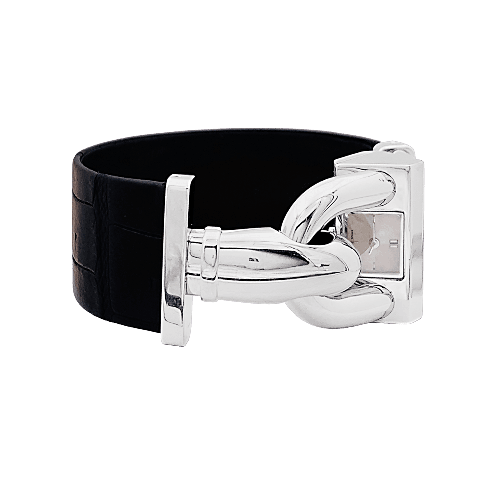 Watch Van Cleef & Arpels, "Cadenas", steel, leather.