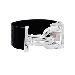 Watch Van Cleef & Arpels, "Cadenas", steel, leather.