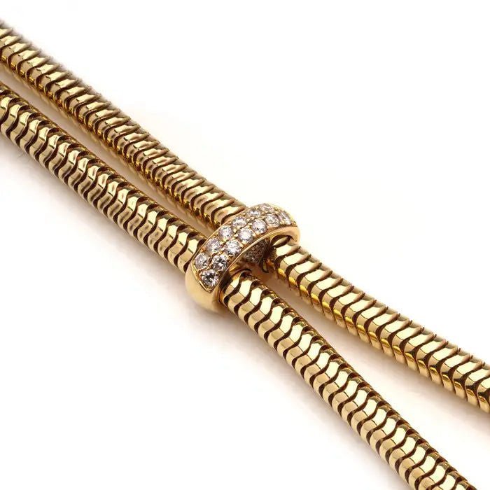 Montre VAN CLEEF & ARPELS Cadenas en or jaune et diamants - Castafiore