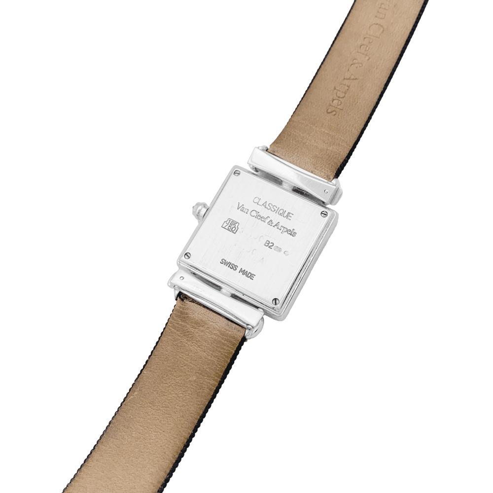 Montre VAN CLEEF & ARPELS "Classique" en or blanc et diamants - Castafiore