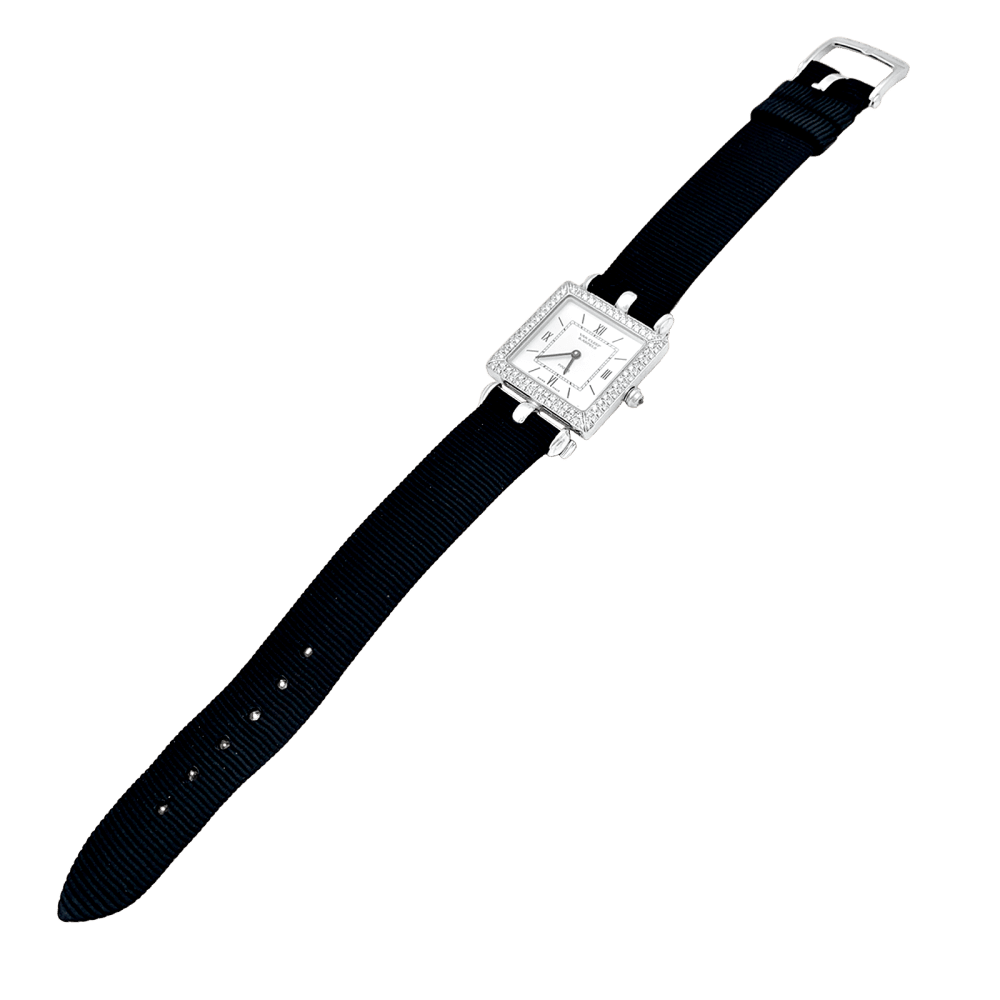 Montre VAN CLEEF & ARPELS "Classique" en or blanc et diamants - Castafiore