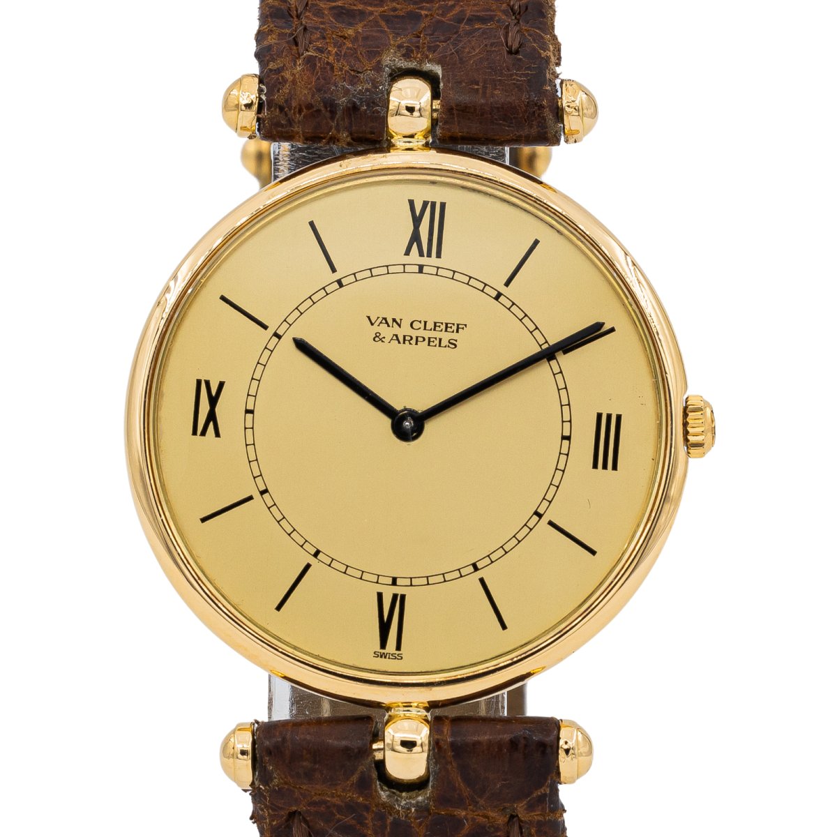 VAN CLEEF & ARPELS Automatic Watch in Yellow gold and Leather