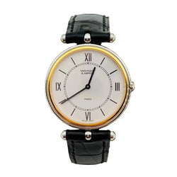Montre VAN CLEEF & ARPELS "La Collection" en or jaune, acier et cuir - Castafiore