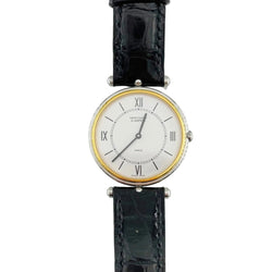 Montre VAN CLEEF & ARPELS La Collection en or jaune, acier et cuir
