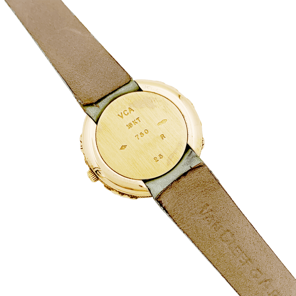 Watch Van Cleef & Arpels, "Tess", yellow gold and diamonds.