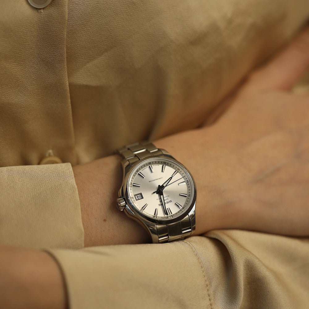 Montre Wempe Glashutte Zeitmeister Chronomètre en Acier automatique de 2017. Boite et papiers d'origine - Castafiore