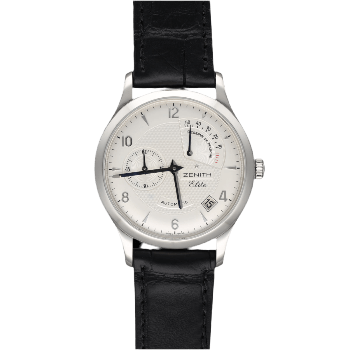 Montre ZENITH "Elite Réserve de Marche" en acier - Castafiore