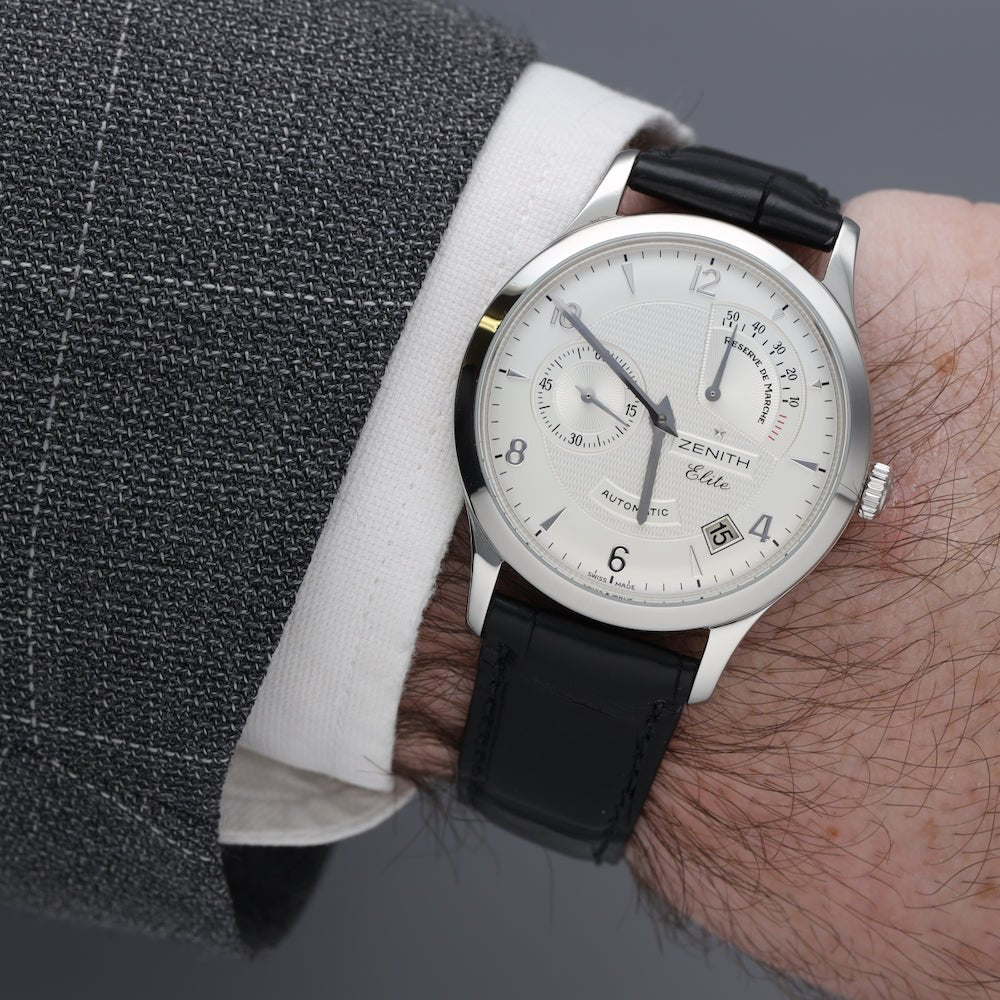Montre ZENITH "Elite Réserve de Marche" en acier - Castafiore