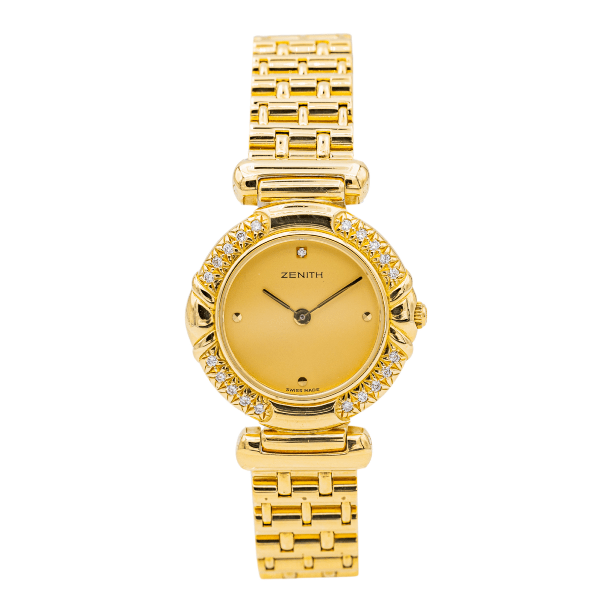 Montre ZENITH en or jaune et diamants - Castafiore