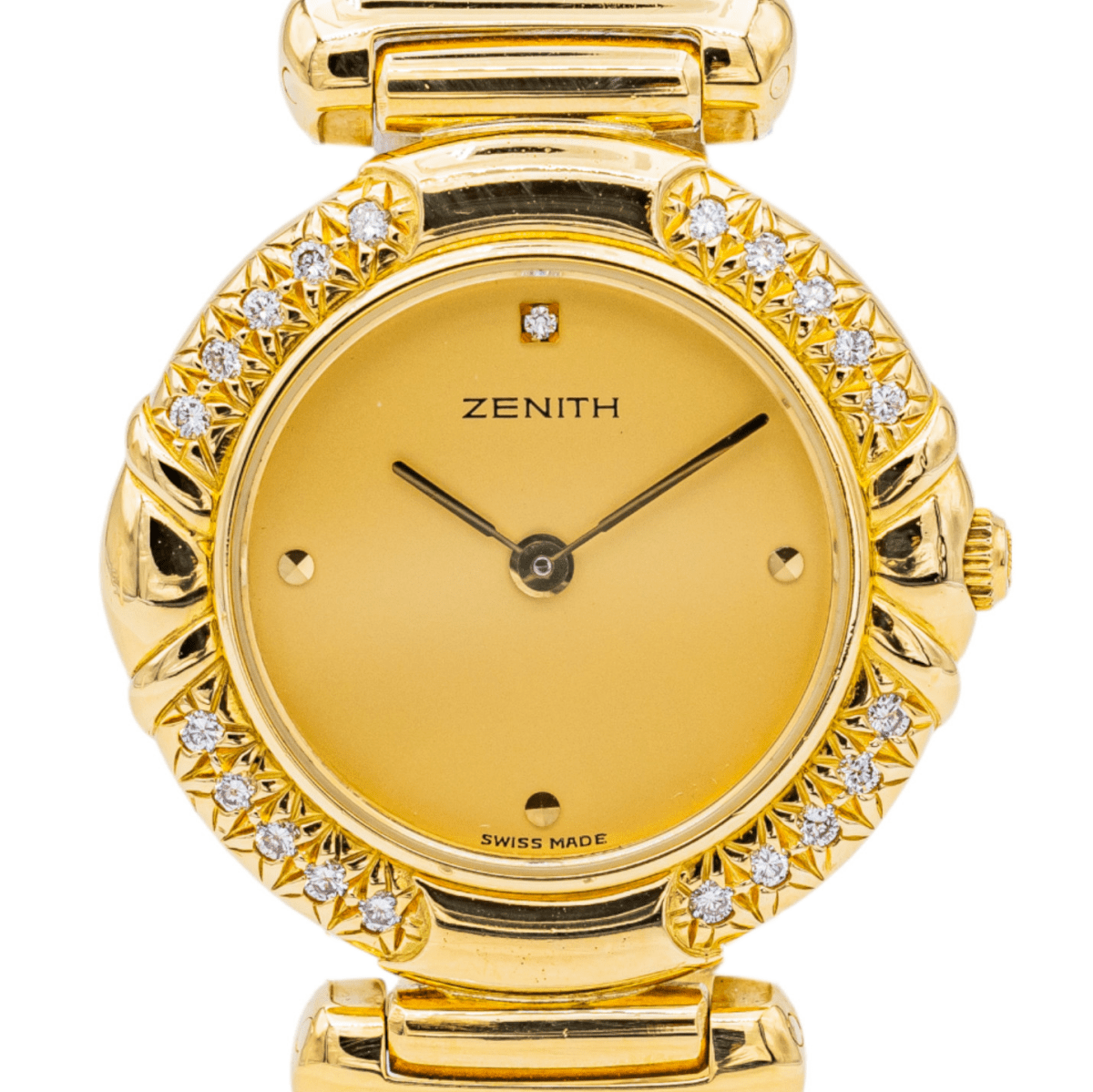 Montre ZENITH en or jaune et diamants - Castafiore