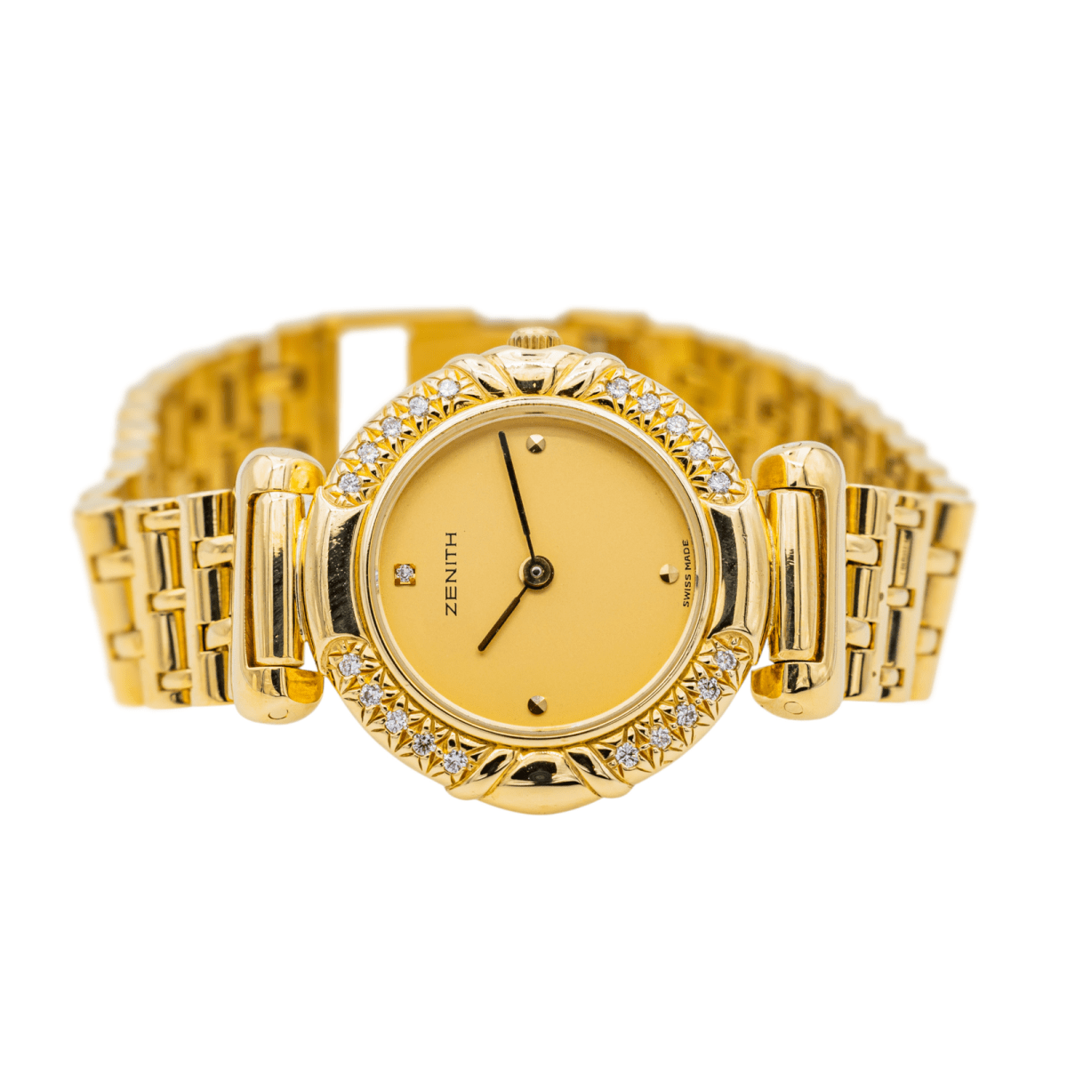Montre ZENITH en or jaune et diamants - Castafiore