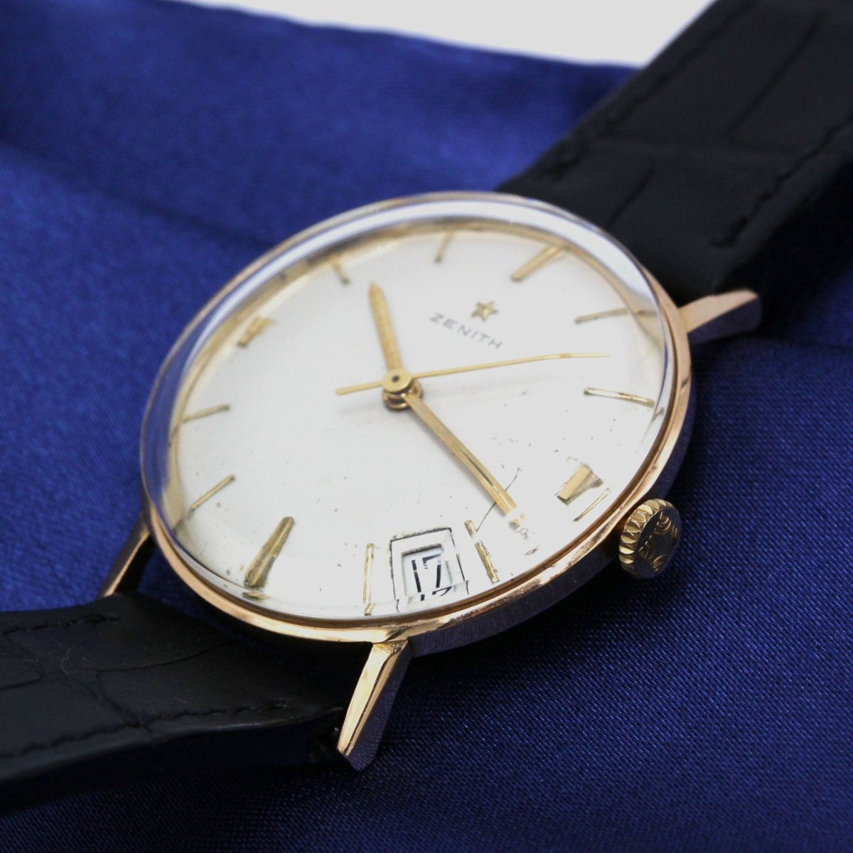 Montre ZÉNITH "Stellina" en or rose et cuir - Castafiore