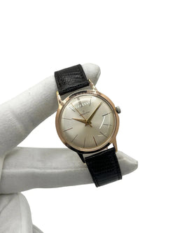Montre ZENITH "Stellina Vintage" plaqué or rose, acier et cuir - Castafiore