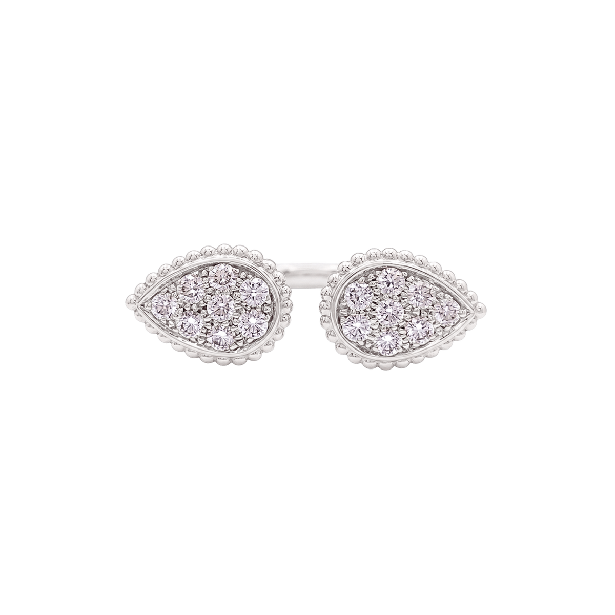 Bague Boucheron, "Serpent Bohème Motif S", or blanc, diamants.