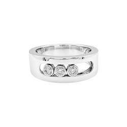 Bague Messika, "Move Joaillerie", or blanc, diamants.