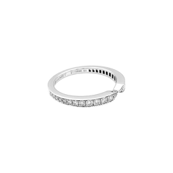 Bague alliance Chaumet, "Triomphe de Chaumet", platine et diamants.