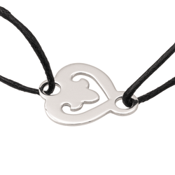 O.J. Perrin Bracelet Coeur légendes Or blanc - Castafiore