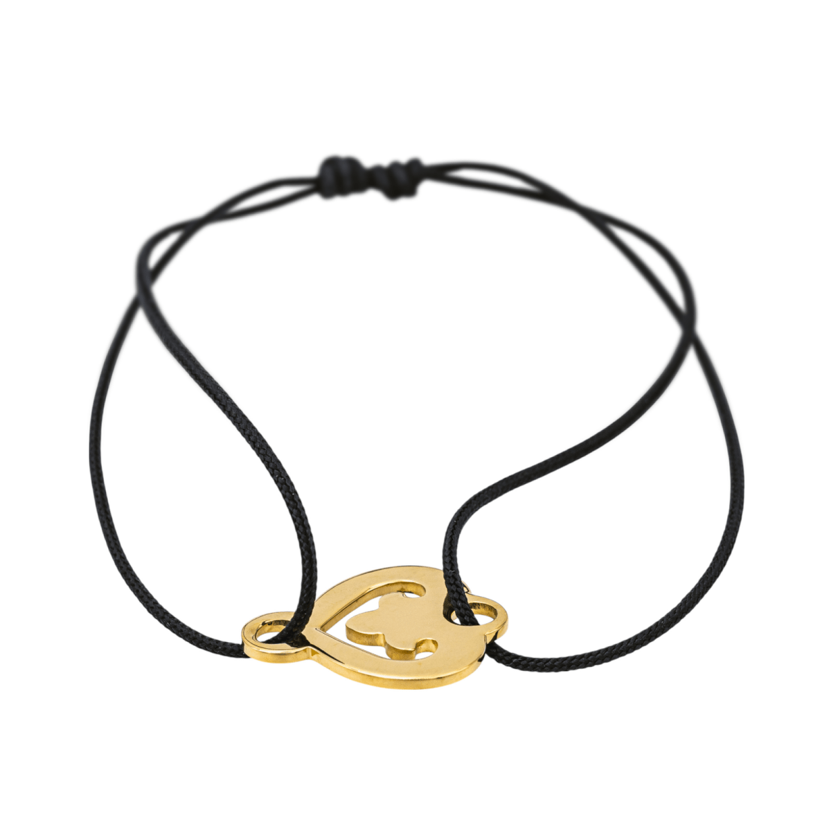 O.J. Perrin Bracelet Cordon Cœur Légende Or jaune - Castafiore