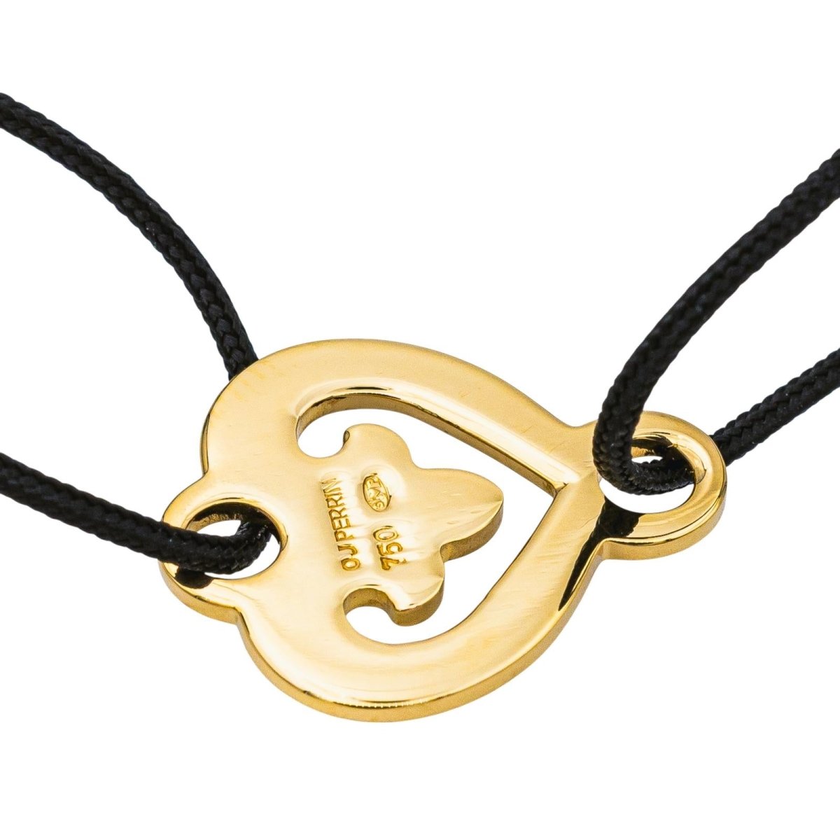 O.J. Perrin Bracelet Cordon Cœur Légende Or jaune - Castafiore