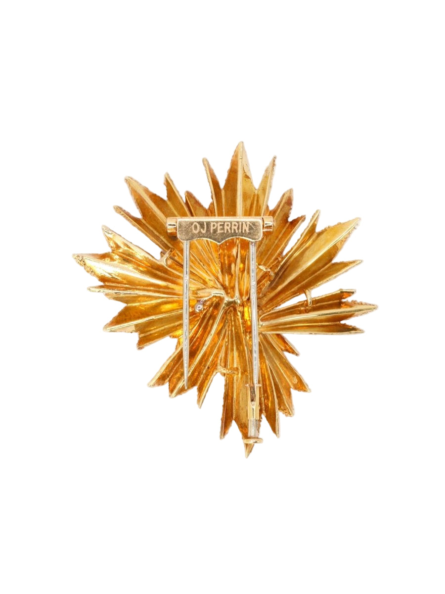 OJ PERRIN Broche étoile or jaune - Castafiore
