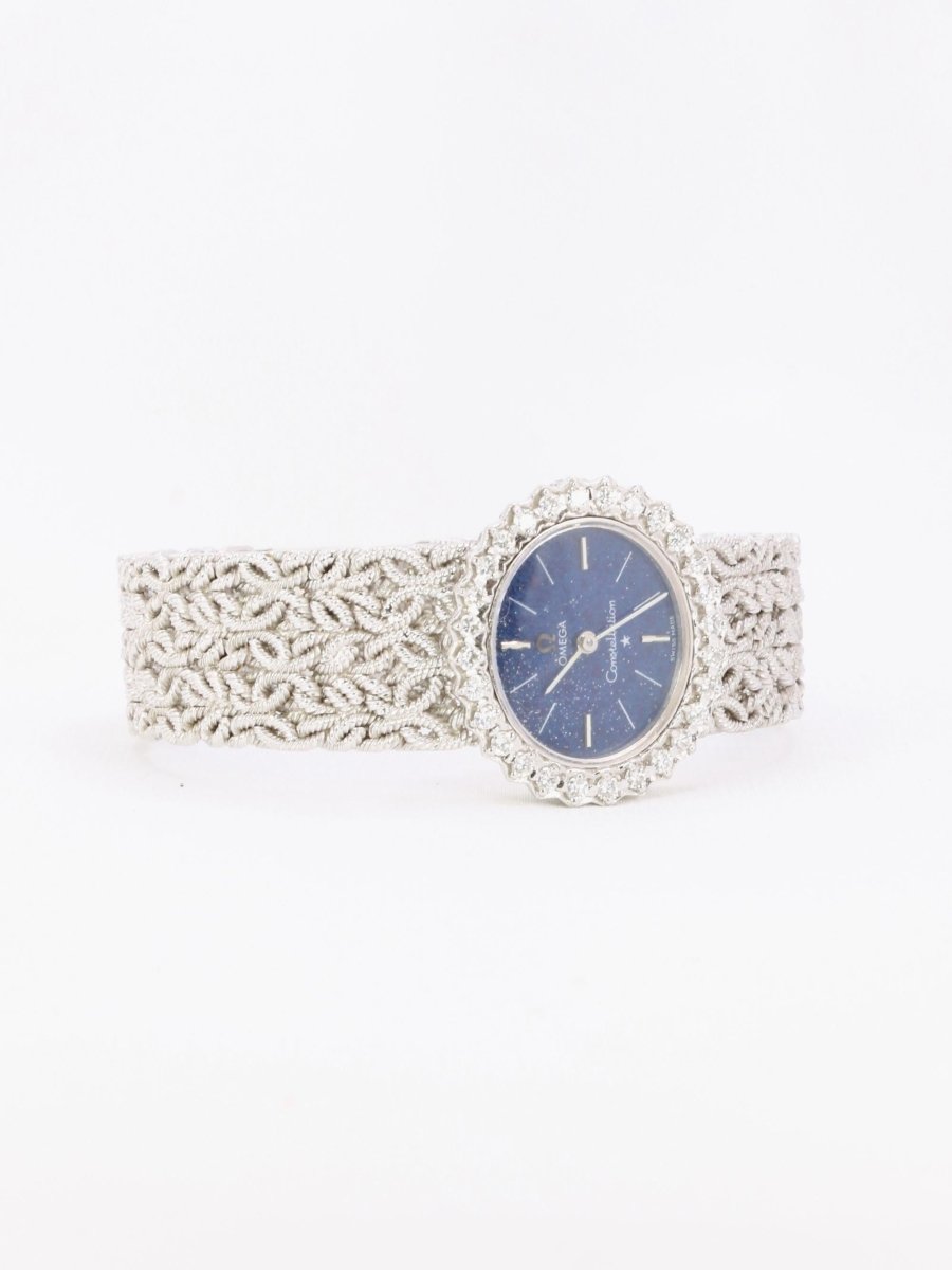 OMEGA Constellation - Montre or blanc diamants lapis - lazuli - Castafiore