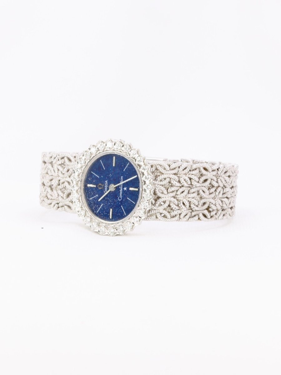 OMEGA Constellation - Montre or blanc diamants lapis - lazuli - Castafiore