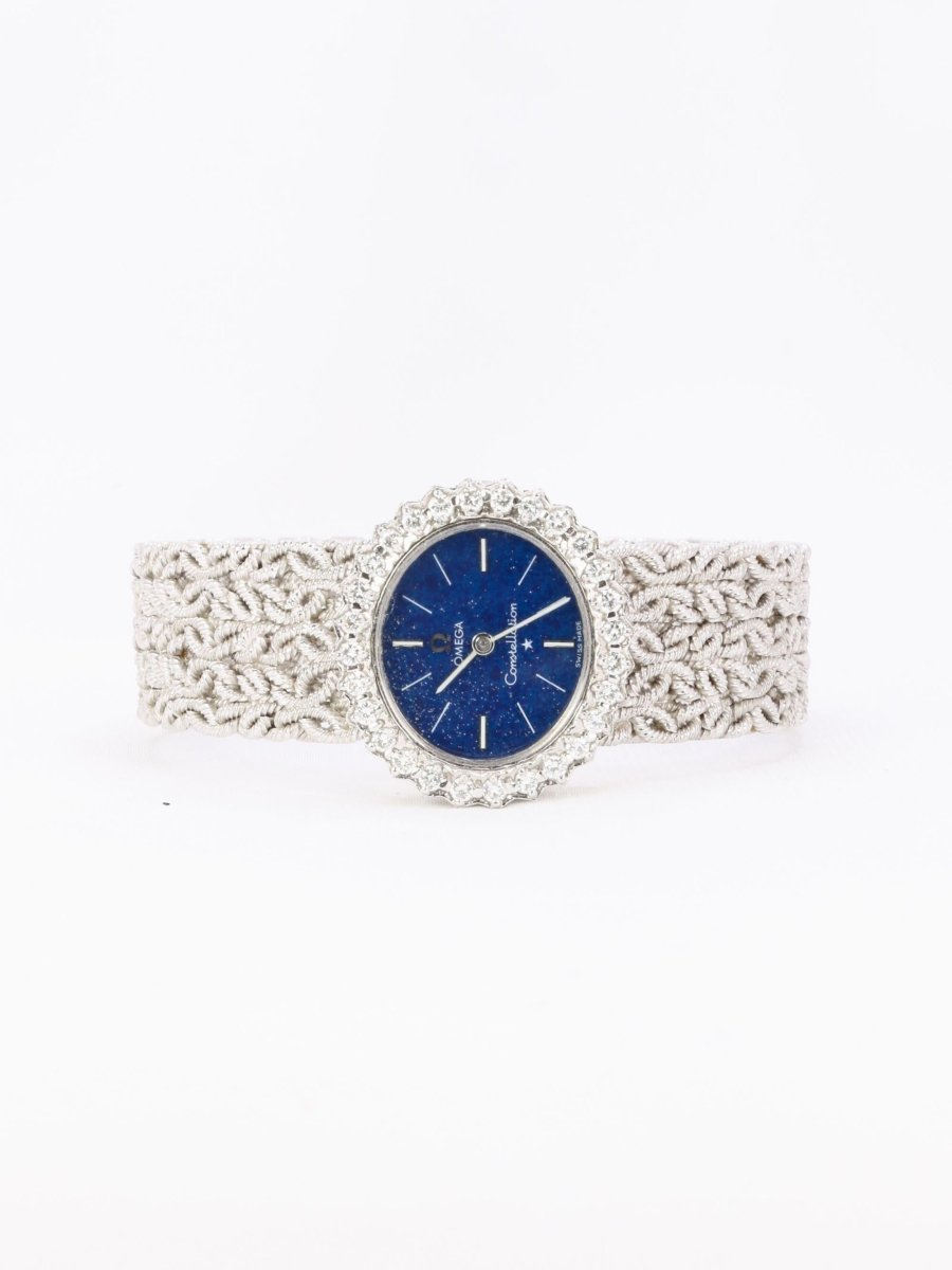 OMEGA Constellation - Montre or blanc diamants lapis - lazuli - Castafiore