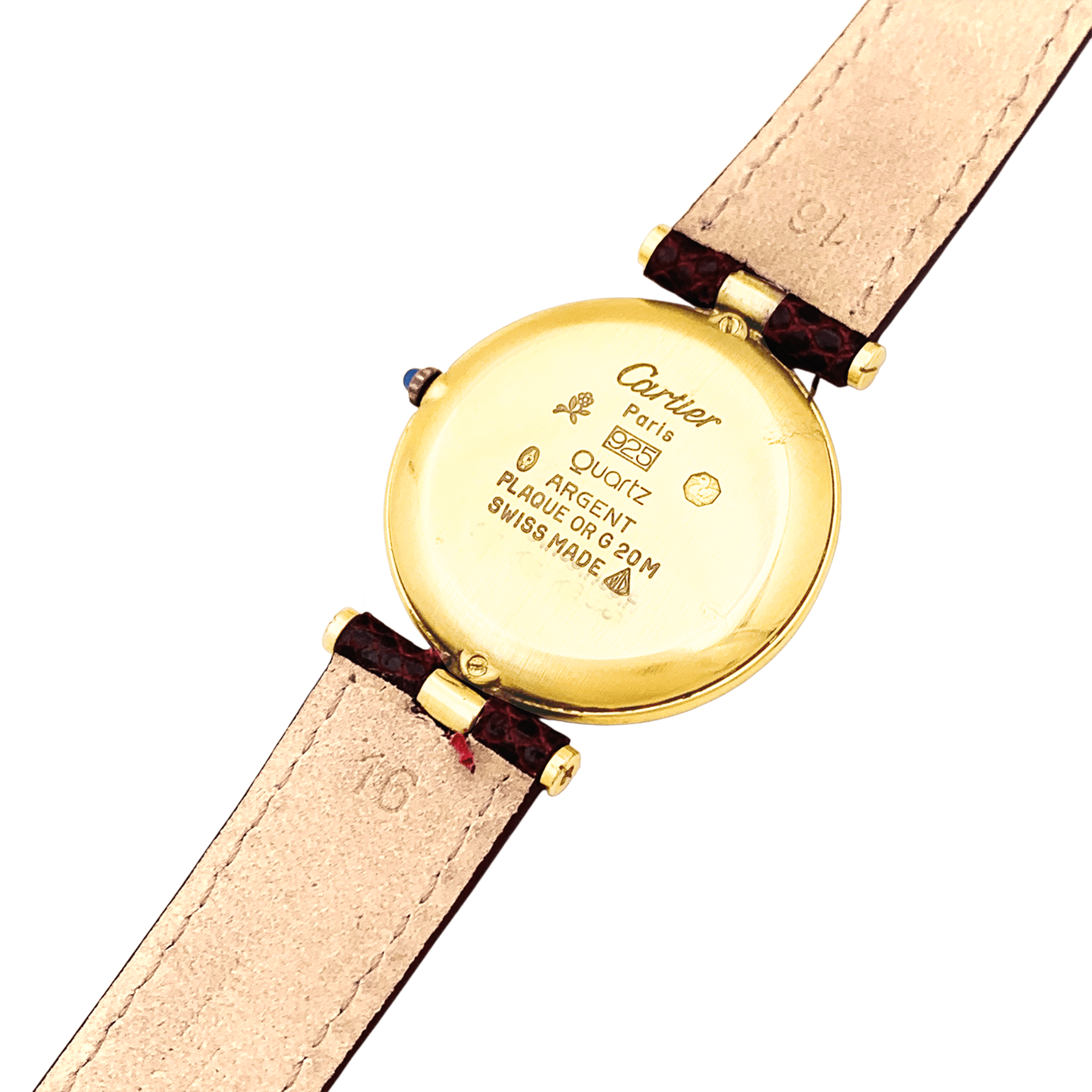 Montre Cartier, "Vendôme Must", vermeil.