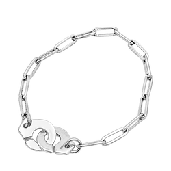Bracelet Dinh Van, "Menottes", or blanc.