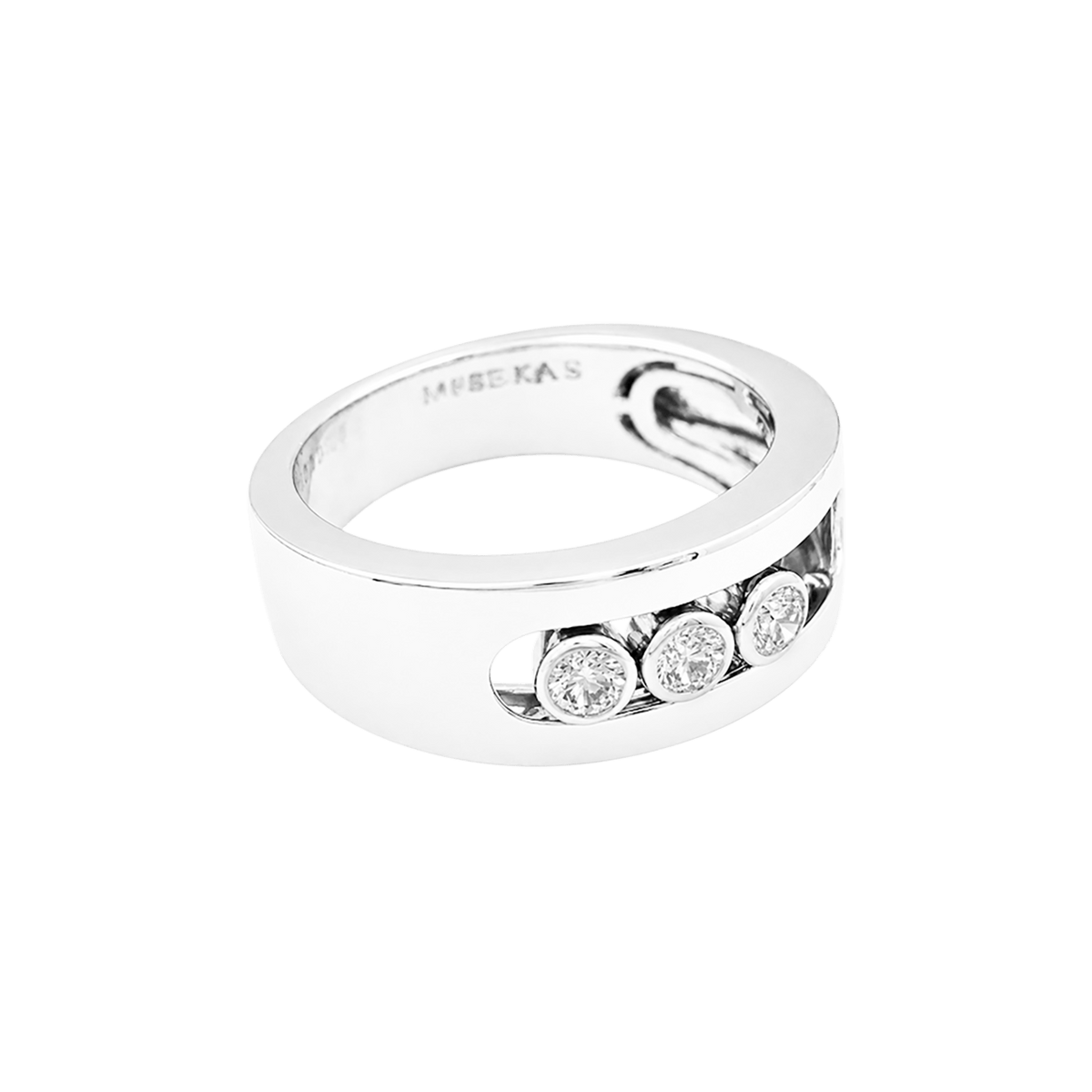 Bague Messika, "Move Joaillerie", or blanc, diamants.
