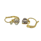 Pair de boucles d’oreilles dormeuses en or 18 carats, diamants, vers 1900 - Castafiore