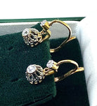 Pair de boucles d’oreilles dormeuses en or 18 carats, diamants, vers 1900 - Castafiore