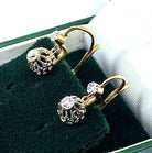 Pair de boucles d’oreilles dormeuses en or 18 carats, diamants, vers 1900 - Castafiore