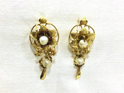 Paire De Boucle d'Oreille En Or Et Perles - Castafiore