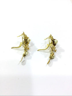 Paire De Boucle d'Oreille En Or Et Perles - Castafiore