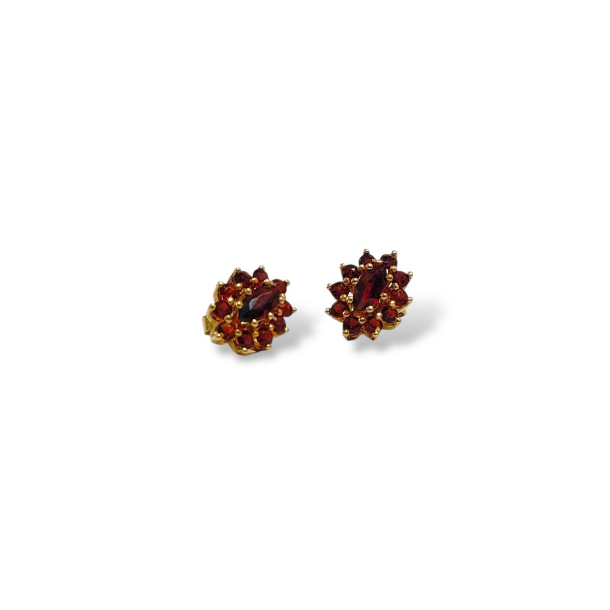 Paire de boucles d'oreilles aux grenats - Castafiore