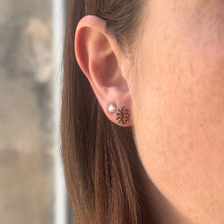Paire de boucles d'oreilles aux grenats - Castafiore
