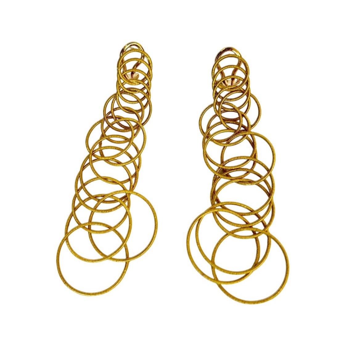 Paire de boucles d'oreilles BUCCELLATI "Hawaïï grand modèle" en or jaune - Castafiore