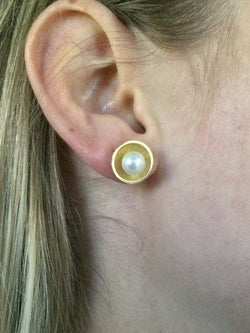 Paire De Boucles D’oreilles Or Et Perles - Castafiore