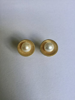 Paire De Boucles D’oreilles Or Et Perles - Castafiore