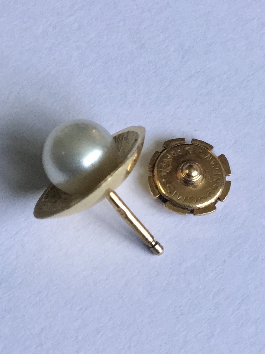 Paire De Boucles D’oreilles Or Et Perles - Castafiore