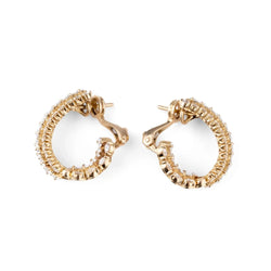 Paire de boucles d'oreilles sur or jaune en diamants - Castafiore