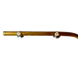Paire de clous d'oreilles or gris et diamants - Castafiore